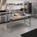 Thumbnail image #2 for Eagle Group Budget Series 30 Inch x 24 Inch 430 Stainless Steel Work Table with Rear Up-Turn