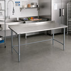 Thumbnail image #2 for Eagle Group BlendPort® BPT-3084GTB-UT 84"W x 30"D Stainless Steel Work Table with Galvanized Base, Rolled Edge & 1-1/2" Rear Upturn