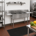 Thumbnail image #2 for Eagle Group 72-1/4 Inch Wide 3-Compartment Utility Sink with Left & Right Drainboards, 16 Gauge 304 Stainless Steel