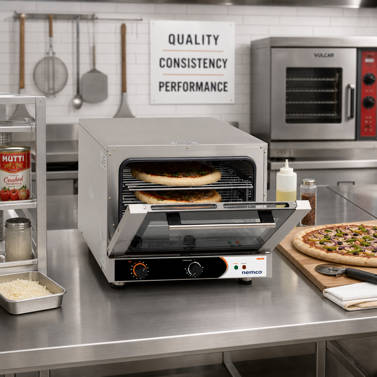 Product image #2 for Nemco Half-Size Countertop Electric Convection Oven with Manual Controls and 4-Pan Capacity