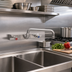 Thumbnail image #2 for Backsplash-Mount Commercial Faucet with 8-Inch Centers and 6-Inch Swing Spout