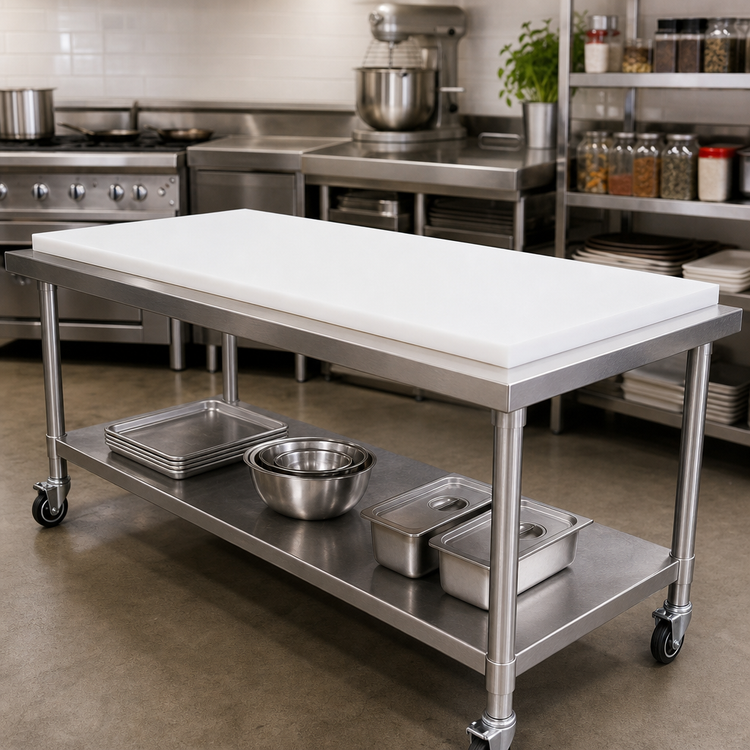 Product image #2 for John Boos 72 x 30 x 1 Inch Reversible Poly Replacement Work Table Top