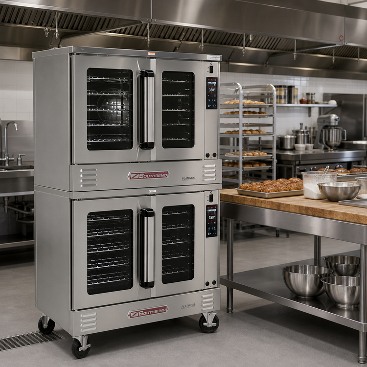 Product image #2 for Southbend Platinum Double-Deck Gas Convection Oven, Bakery Depth, Touch Controls, Independent Doors