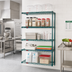 Thumbnail image #2 for Eagle Group Valu-Gard 5-Tier Add-On Wire Shelving Unit, 30 x 24 x 74 Inches, Green Epoxy