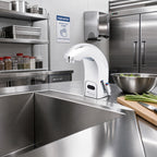Thumbnail image #2 for T&S Brass Chekpoint EC-3142-HG Touchless Above-Deck Electronic Single-Hole Deck-Mount Faucet, 2.2 GPM, Chrome, Low Lead