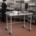 Thumbnail image #2 for John Boos Stainless Steel Dish Sorting Table, 36-7/8 x 30-3/8 Inches, Open Base, 5-Inch Locking Casters