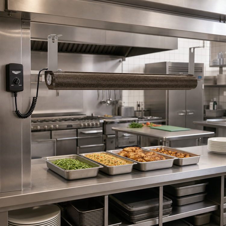 Product image #2 for Vollrath 72-Inch Low Profile Unlighted Strip Heat Lamp with Aluminum Housing and Remote Infinite Switch