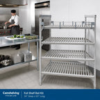 Thumbnail image #2 for Cambro Camshelving® Premium CPR2460151 Full Shelf Rail Kit, 24" Deep x 60" Long, 4-1/4" High, Soft Gray Polypropylene