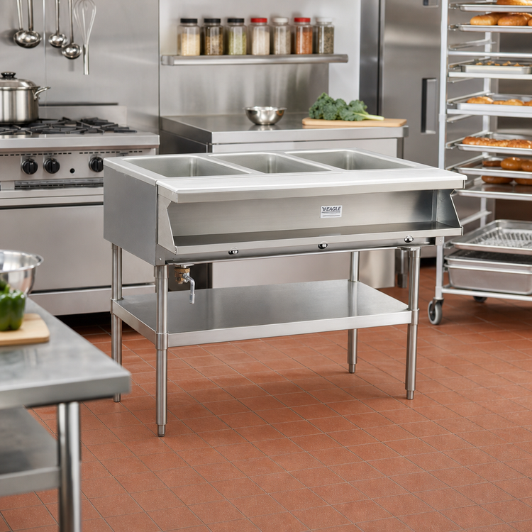 Product image #2 for Eagle Group 48-Inch Electric Sealed Well Hot Food Table with Open Base, 3 Wells