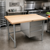 Thumbnail image #2 for John Boos 84-Inch x 30-Inch Edge Grain Wood Top Work Table with Open Cabinet Base and 3 Drawers