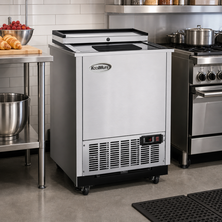 Product image #2 for KoolMore Commercial Glass Froster, 5 Cu. Ft., Stainless Steel, Sliding Door