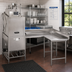 Thumbnail image #2 for Eagle Group Corner Clean Dishtable, 60 x 60 Inch, 30-Inch Working Depth, 16-Gauge 304 Stainless Steel