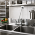 Thumbnail image #2 for Royal Series Splash-Mounted Service Sink Faucet with 6-1/2 Inch Spout and Wrist Blade Handles