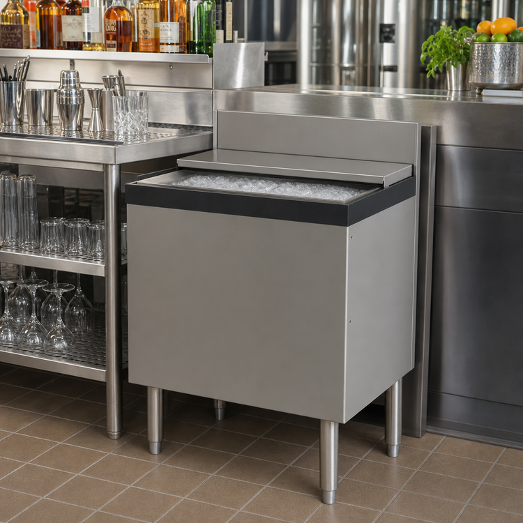 Product image #2 for Top Shelf TS Series Extra Capacity Underbar Ice Bin/Cocktail Unit, 24 Inch Wide, 75-Lb Capacity