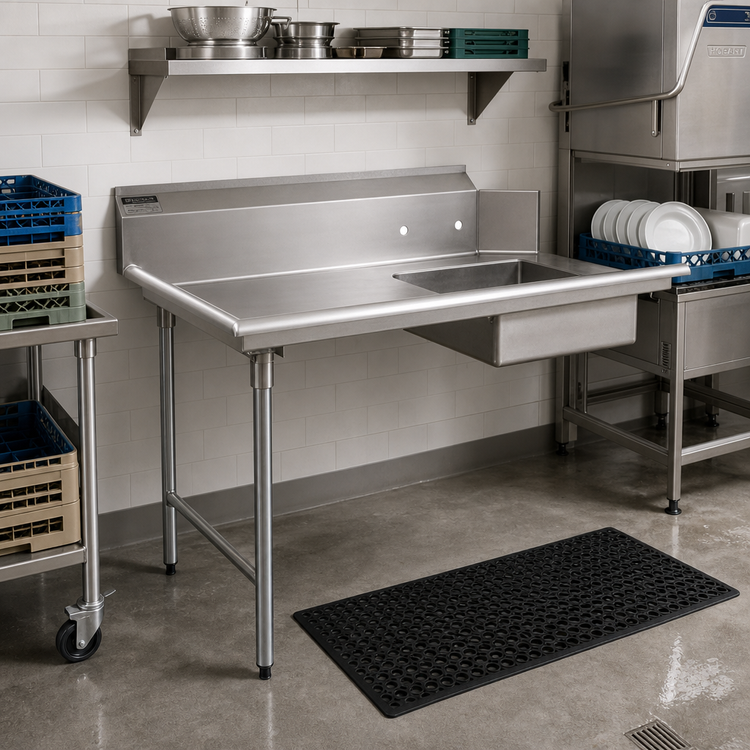 Product image #2 for Eagle Group BlendPort® Straight Soiled Dishtable, 60-Inch, Left-To-Right Operation, 16/300 Stainless Steel Top, 20 x 20 x 5 Inch Sink