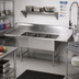 Thumbnail image #2 for BK Resources Three-Compartment Stainless Steel Sink with Left and Right Drainboards, 18 x 24 x 14 Inch Bowls