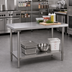 Thumbnail image #2 for MixRite 72-Inch x 24-Inch Stainless Steel Work Table with Adjustable Undershelf
