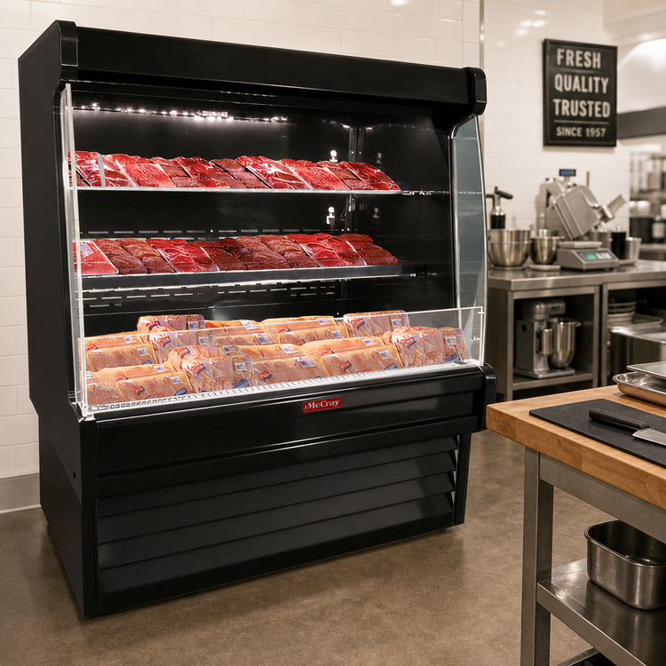 Product image #2 for Howard-McCray 35E Series Packaged Meats Open Merchandiser, 51-Inch Wide x 60-Inch High, Low Profile, Remote Refrigeration, LED Shelving