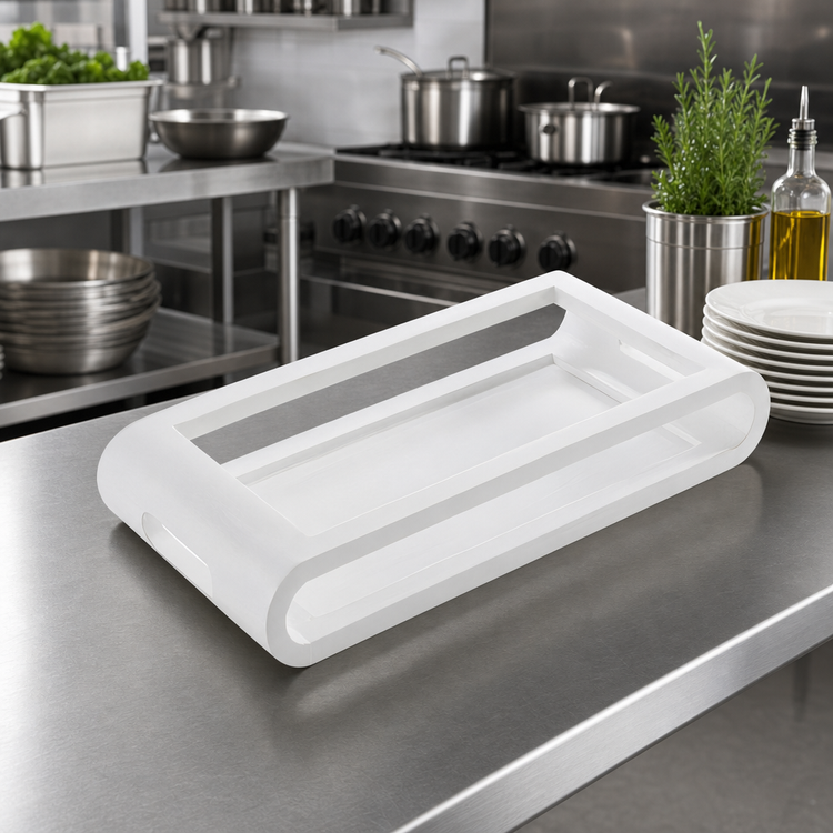 Product image #3 for American Metalcraft 17-1/4-Inch White Rectangular Wood Serving Tray