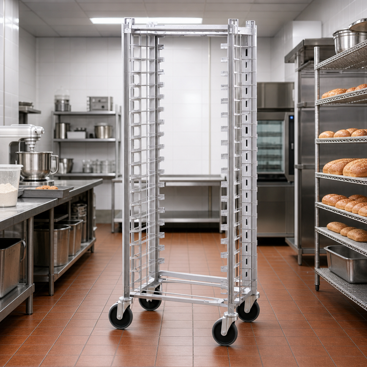 Product image #2 for Metro Super Erecta Brite Mobile Side-Load Wire Bun Pan Rack, 38-Pan Capacity