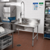 Thumbnail image #2 for BK Resources Heavy Duty Straight Soiled Dish Table with Pre-Rinse Sink, 36 Inch, Right-to-Left, 16/304 Stainless Steel, 10 Inch Backsplash