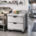 Thumbnail image #2 for Beverage-Air 32-Inch 2-Drawer Worktop Refrigerator with Stainless Steel Top and 4-Inch Backsplash, 7.2 Cu. Ft.