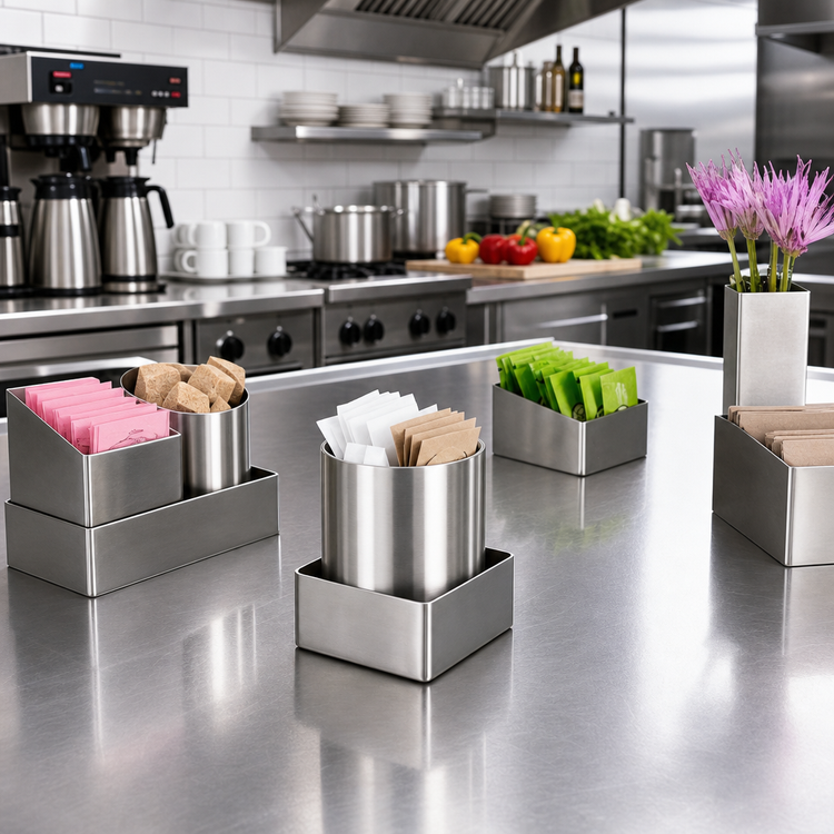 Product image #2 for American Metalcraft Stainless Steel Satin Finish Sugar Packet Holder, 2 Inch Diameter x 2-3/4 Inch High
