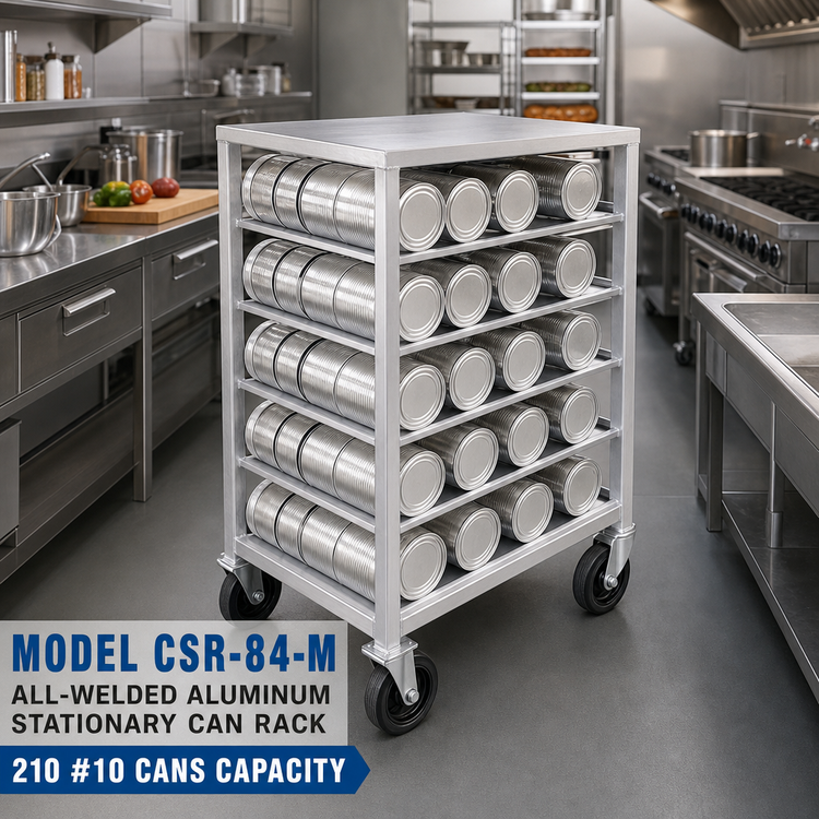 Product image #2 for All-Welded Aluminum Stationary Can Rack for 210 #10 Cans