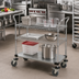 Thumbnail image #2 for Quantum 36 x 24 x 37-1/2 in Chrome-Plated Utility Cart with 2 Wire Shelves and 1 Solid Shelf
