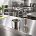 Thumbnail image #2 for General Hardware Commercial Dipper Well Faucet and Bowl