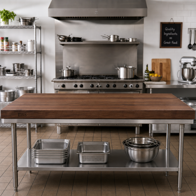 Product image #2 for John Boos Boos Block American Black Walnut Kitchen Countertop with Varnique Finish, 120 x 30 x 3 Inches