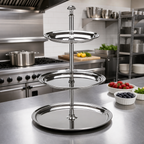 Thumbnail image #2 for American Metalcraft STS3 Three-Tier Round Stainless Steel Display Stand, 8-1/2" Diameter x 11-3/4" High Case of 6