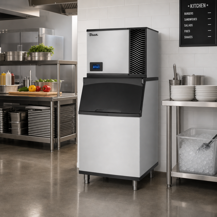 Product image #2 for True Ice Series Self-Contained Air-Cooled Half Cube Ice Maker, 560 lb. per 24 Hours, 30 Inch Wide