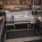 Thumbnail image #3 for Krowne Royal Series KR24-W66B-10 66-Inch Underbar Ice Bin/Cocktail Station with 110-lb Ice Capacity, Blender Sink, Recessed Drainboard & Cold Plate