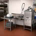 Thumbnail image #2 for Spec-Master Island Soiled Dishtable with Dish Landing Shelf and Pre-Rinse Sink, 66-Inch Machine-to-Corner