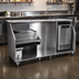 Thumbnail image #2 for Glastender 96-Inch Stainless Steel Portable Bar for Stackable Cups with 18-Inch Ice Bin and Refrigerator Space
