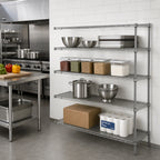 Thumbnail image #2 for Metro Super Erecta AN566C 4-Shelf Add-On Wire Shelving Unit, Chrome, 60 x 24 x 63 Inches