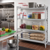 Thumbnail image #3 for Cambro Camshelving Premium 72-Inch Wide x 21-Inch Deep x 64-Inch High Add-On Polymer Shelving Unit, 4-Tier Vented and Solid, Speckled Gray