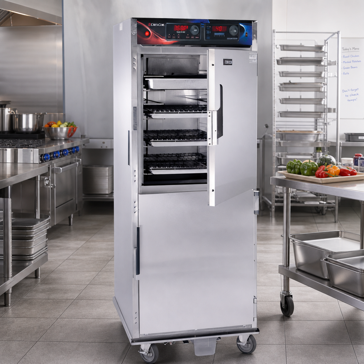 Product image #2 for Cres Cor Roast-N-Hold AquaTemp Deluxe Full-Height Convection Cook and Hold Oven, 12-Pan, 240V, 1-Phase