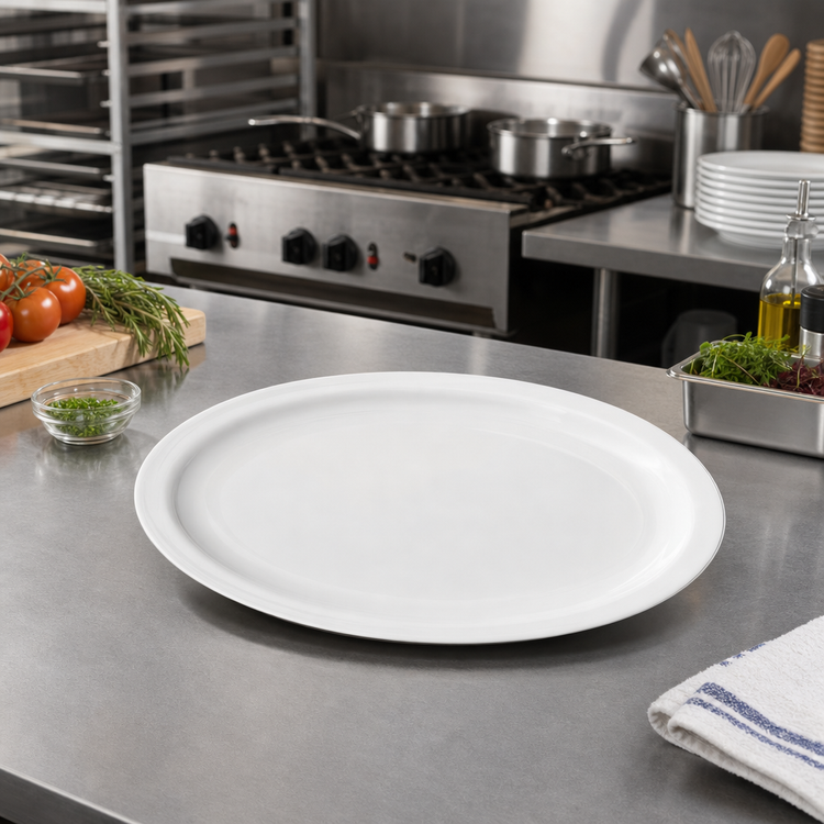 Product image #2 for Birkhall 13-Inch Oval Narrow Rim Porcelain Platter, White