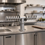 Thumbnail image #2 for Perlick Corporation 4061-16 T-Shape Glycol-Cooled Countertop Beer Dispensing Tower, Matte Stainless Steel, 16-Faucet Capacity