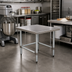 Thumbnail image #2 for Eagle Group 30 x 30 x 24 Inch Stationary Mixer Stand with 16 Gauge 300 Series Stainless Steel Top and Galvanized Tubular Base