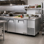 Thumbnail image #2 for True Mfg. - General Foodservice TUC-60-32-HC Deep 2-Section Undercounter Refrigerator, 60.25-Inch, 2 Solid Doors, Side-Mounted Refrigeration