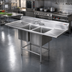 Thumbnail image #2 for Eagle Spec-Master FN Series Coved Corner Two-Compartment Stainless Steel Sink with 30-Inch Left Drainboard