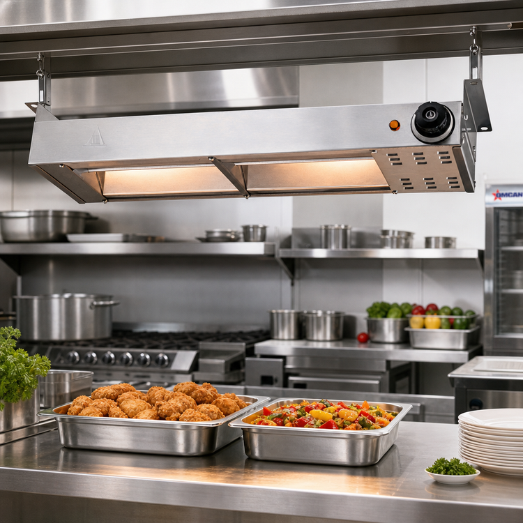 Product image #2 for Omcan 36-Inch Unlighted Stainless Steel Strip Heat Lamp Food Warmer