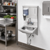 Thumbnail image #2 for Krowne 16-Inch Wall-Mounted Stainless Steel Hand Sink with Faucet and Soap & Towel Dispenser