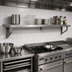 Thumbnail image #2 for Eagle Group Cooking Line Heavy Duty Stainless Steel Wall Shelf, 96-In. W x 18-In. D