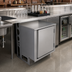 Thumbnail image #3 for BK Resources Top Shelf Flat Top Stainless Steel Underbar Cabinet, 24 x 21 Inches, No Backsplash