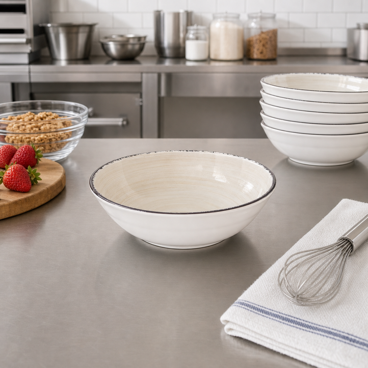 Product image #2 for Mingle™ 8-Inch Round Sweet Cream Melamine Cereal Bowl, 35.5 oz