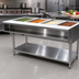 Thumbnail image #2 for Advance Tabco Triumph (Supreme) 4-Well Natural Gas Water Bath Hot Food Table with Open Base and Undershelf
